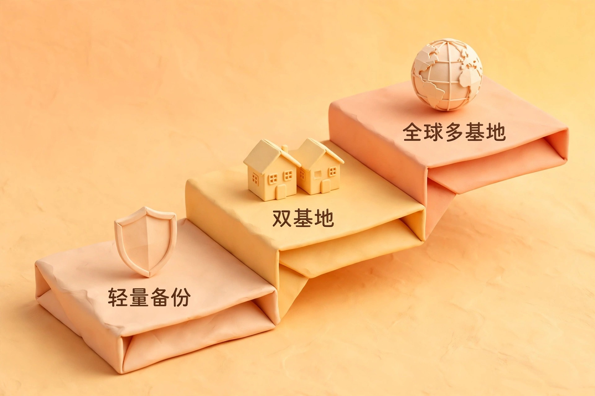 全球生活系统的三个层级：轻量备份、双基地、全球多基地